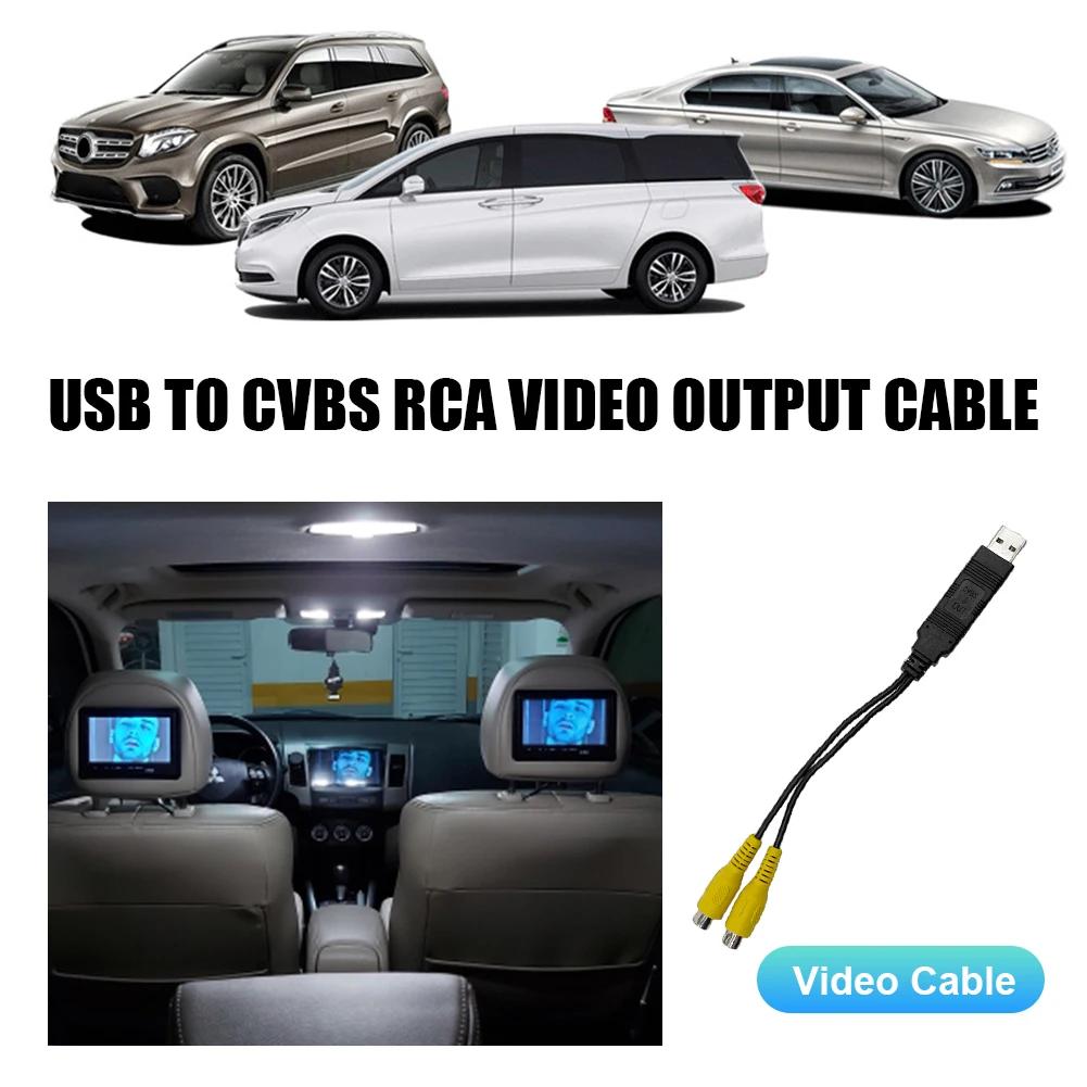 ȵ̵ Ƽ̵ ÷̾ USB to CVBS USB to RCA ̺ 2 CVBS    ̺, DC 5V USB 2W, ڵ  ׼